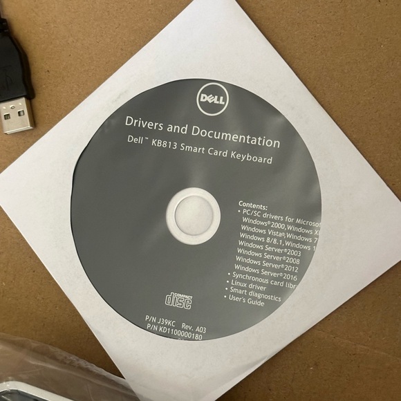 Dell KB813 smart card keyboard - Picture 2 of 3